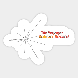 The Voyager Golden Record Logo A Sticker